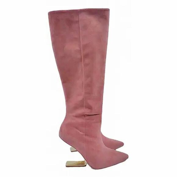 Cult Gaia Pink Suede Bianca Boots Size 38.5 - Picture 6 of 7